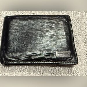 Salvatore Ferragamo Black Leather Card Holder